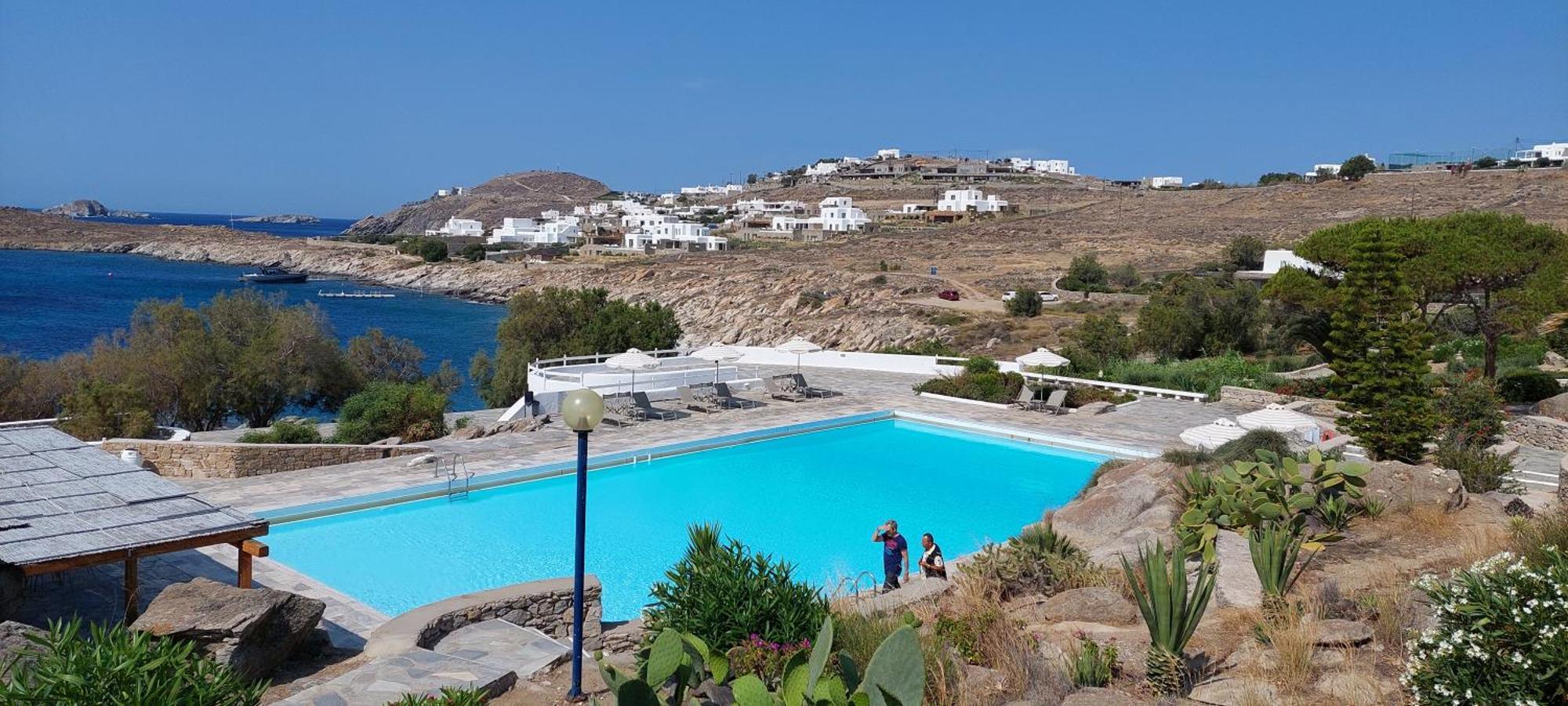 Mykonian House With Shared Pool Villa Ornósz Kültér fotó